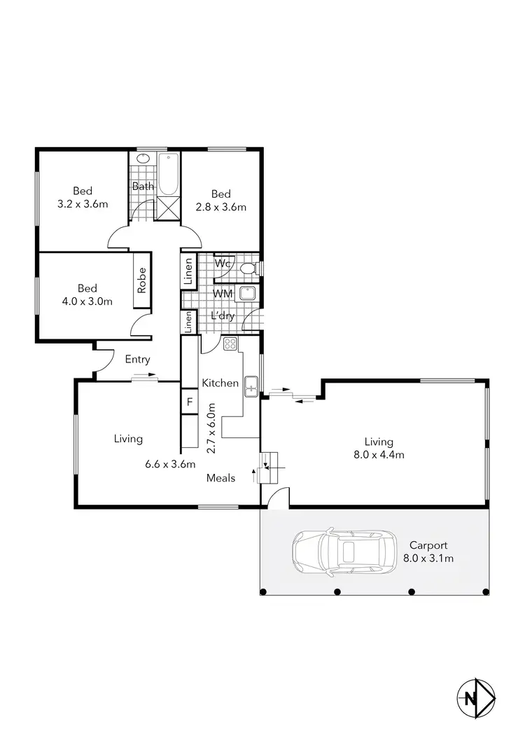 Floorplan of Homely house listing, 2 Ivanhoe Street, Wendouree VIC 3355