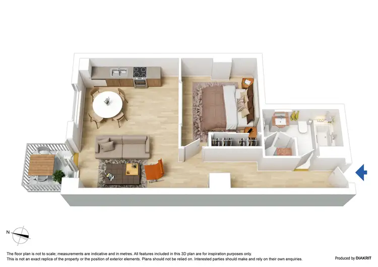 Floorplan of Homely apartment listing, 1306/270 King Street, Melbourne VIC 3000