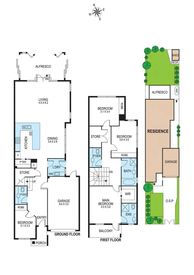 Floorplan of Homely townhouse listing, 5b Denver Street, Bentleigh East VIC 3165