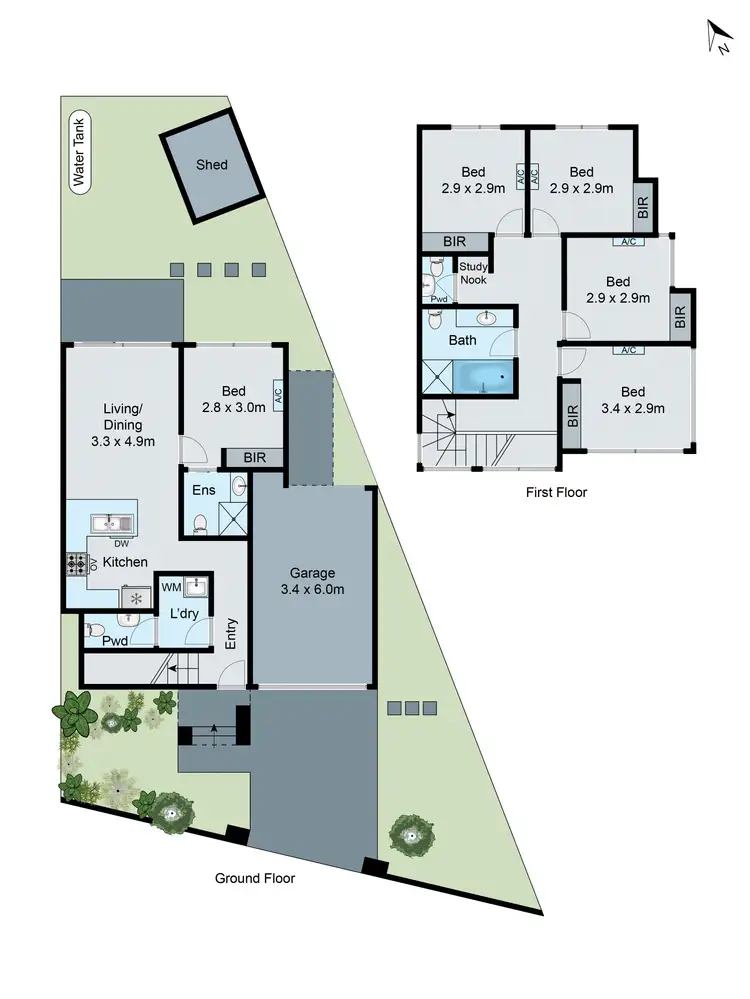 Floorplan of Homely townhouse listing, 47E Carinish Road, Clayton VIC 3168