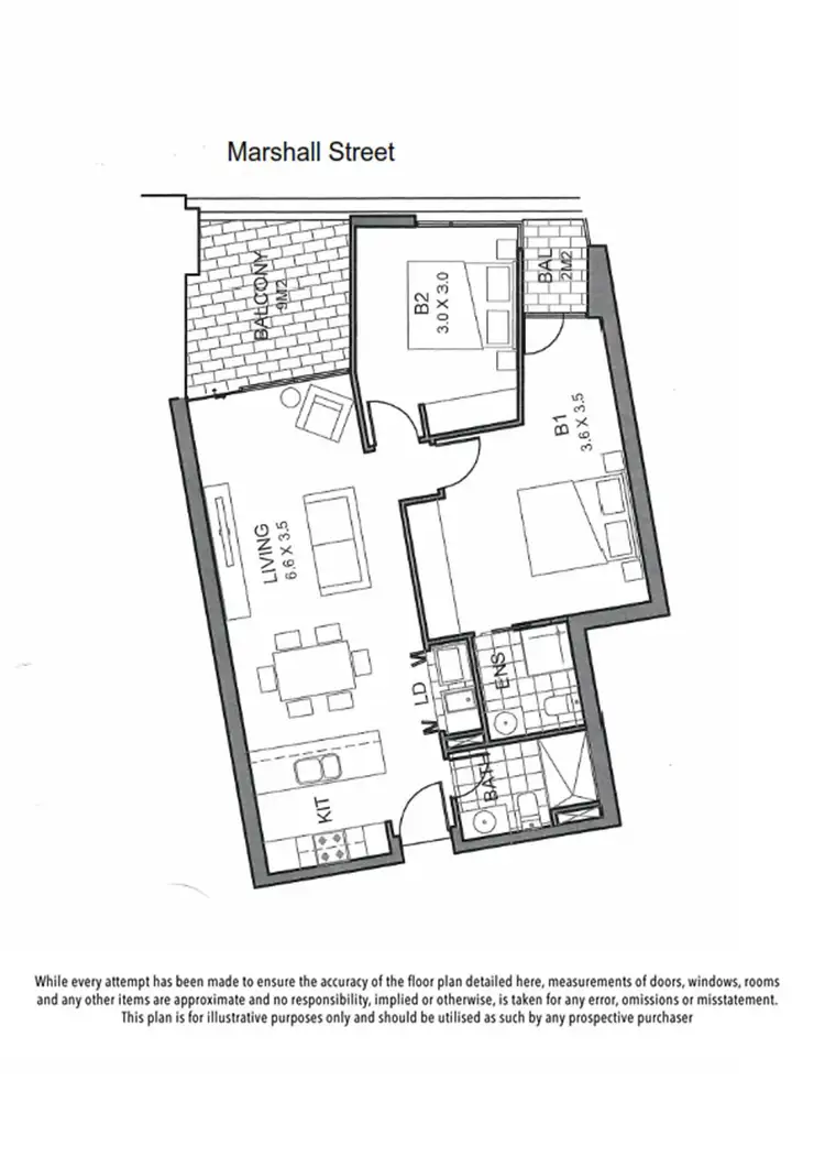 Floorplan of Homely apartment listing, 201/69 Marshall Street, Ivanhoe VIC 3079