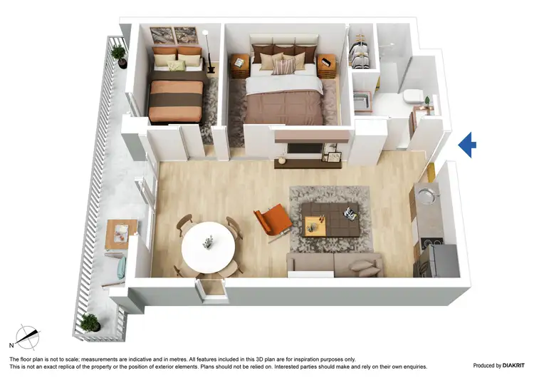 Floorplan of Homely apartment listing, 1501/243-263 Franklin Street, Melbourne VIC 3000
