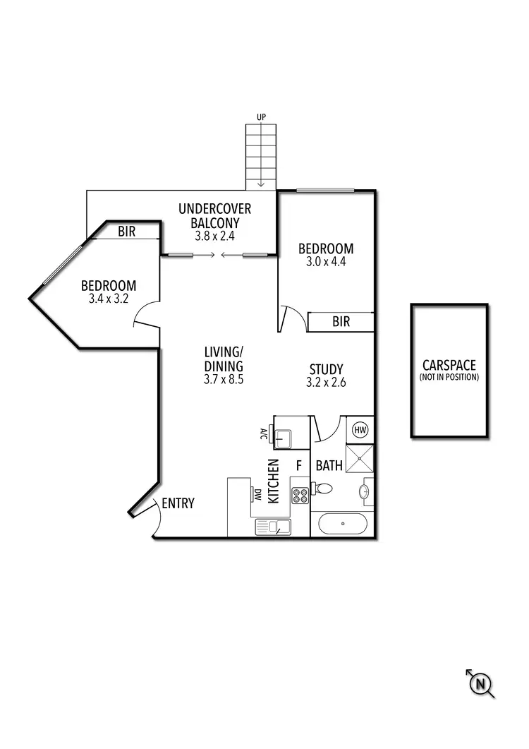 Floorplan of Homely apartment listing, 3/157 Epsom Road, Ascot Vale VIC 3032