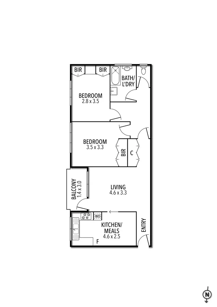 Floorplan of Homely apartment listing, 6/4 McKay Street, Coburg VIC 3058