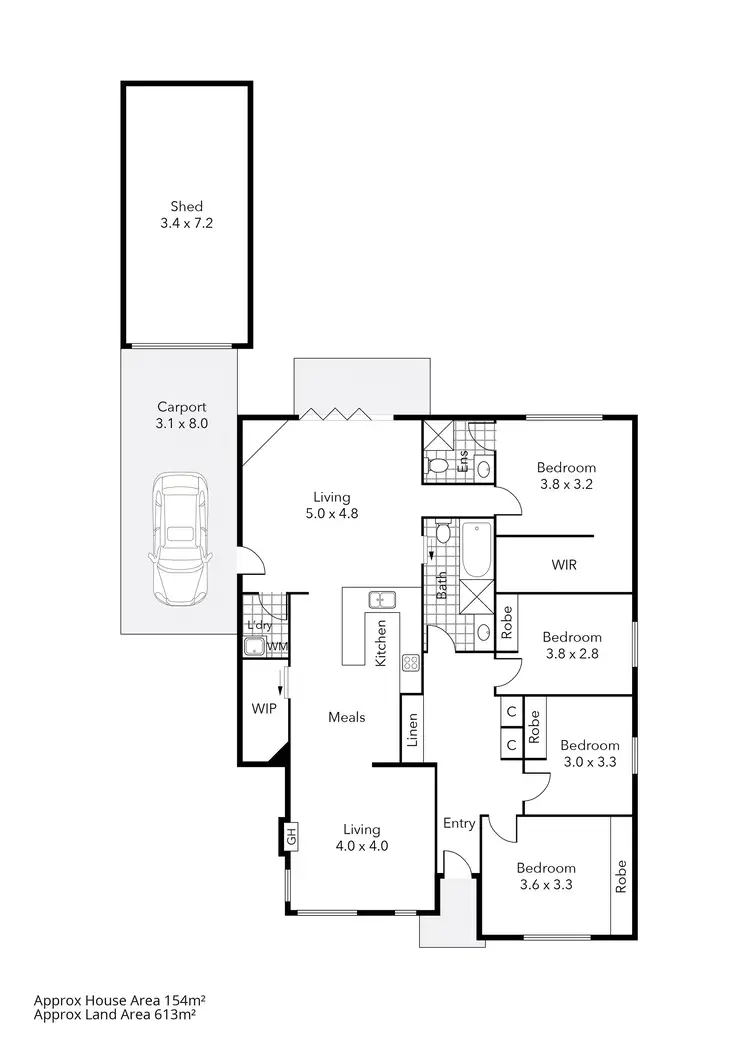 Floorplan of Homely house listing, 5 Prefect Street, Wendouree VIC 3355