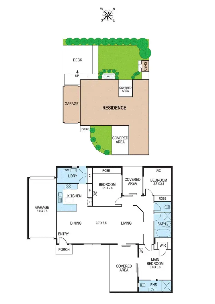 Floorplan of Homely townhouse listing, 3/7 Station Avenue, Mckinnon VIC 3204