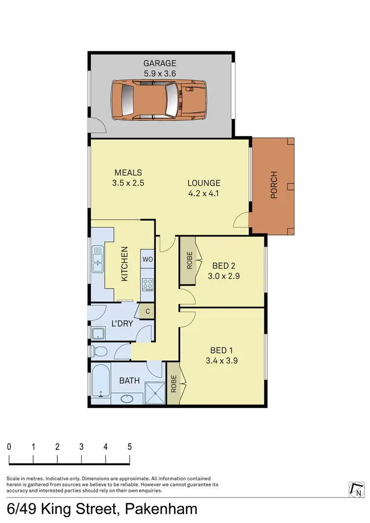 Floorplan of Homely unit listing, 6/49 King Street, Pakenham VIC 3810