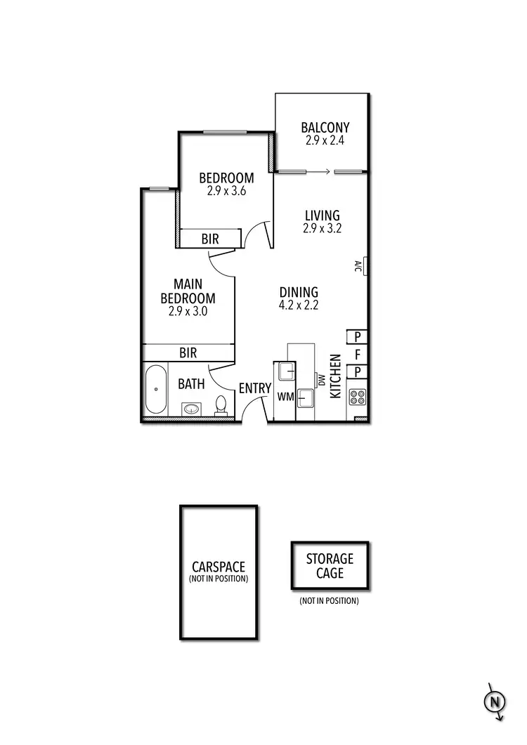 Floorplan of Homely apartment listing, 205/2 Olive York Way, Brunswick West VIC 3055
