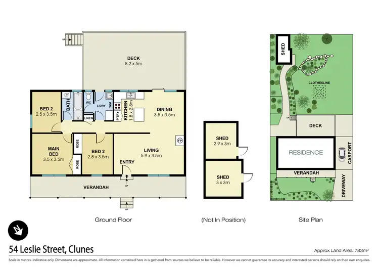 Floorplan of Homely house listing, 54 Leslie Street, Clunes VIC 3370