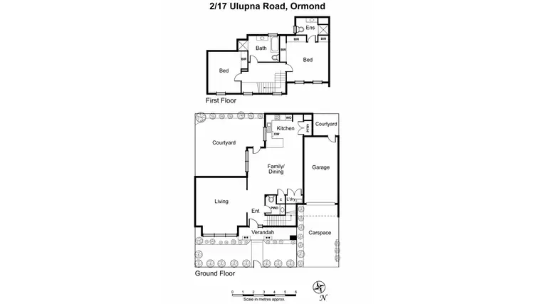 Floorplan of Homely townhouse listing, 2/17 Ulupna Road, Ormond VIC 3204