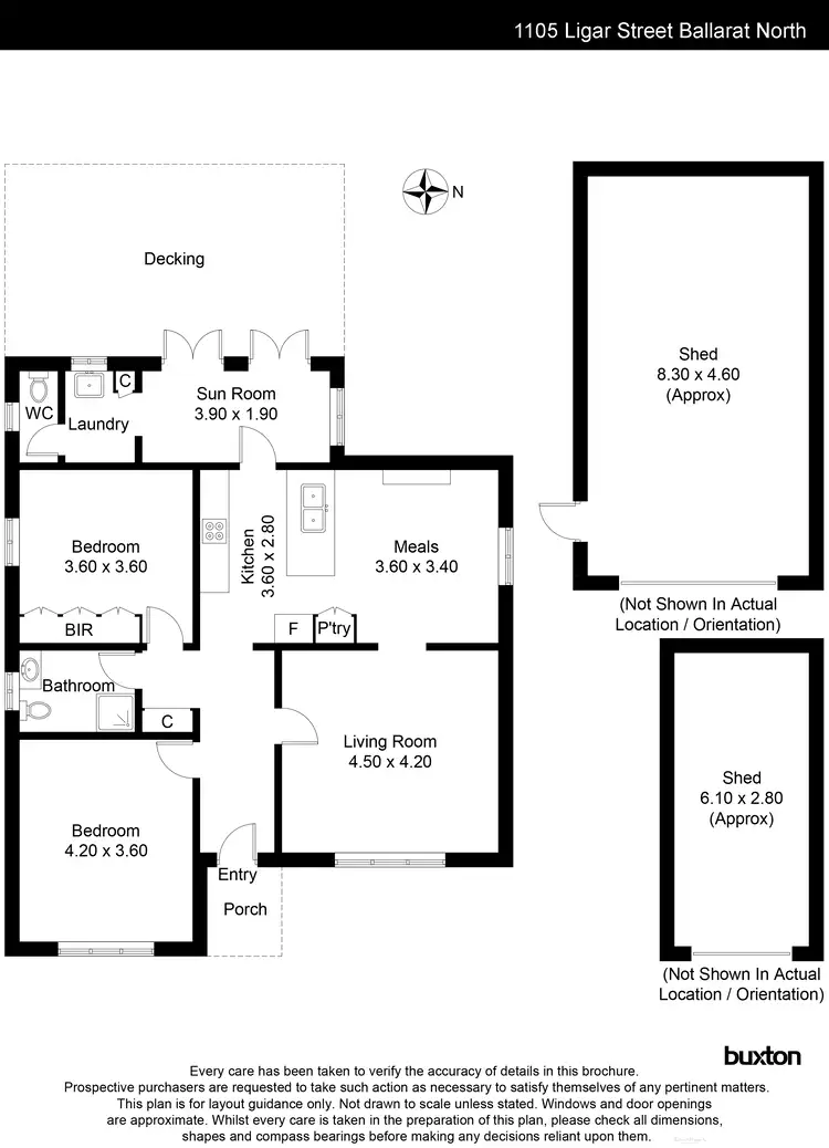 Floorplan of Homely house listing, 1105 Ligar Street, Ballarat North VIC 3350