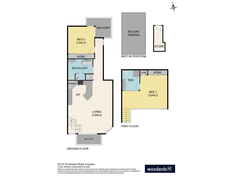 Floorplan of Homely apartment listing, 67/13-15 Hewish Road, Croydon VIC 3136