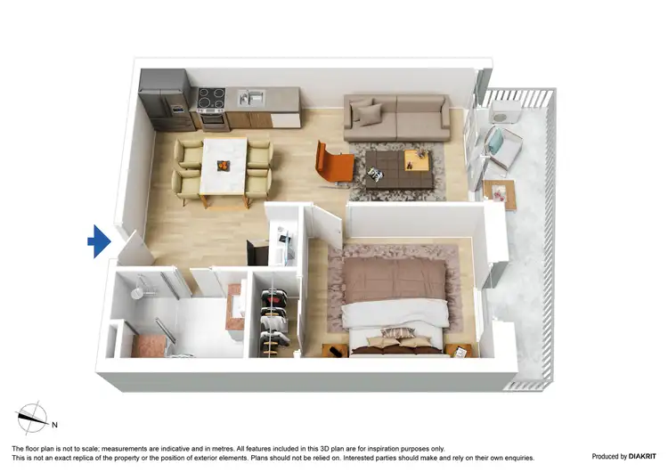 Floorplan of Homely apartment listing, 2609/618 Lonsdale Street, Melbourne VIC 3000
