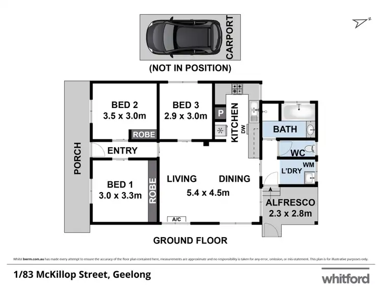 Floorplan of Homely townhouse listing, 83 McKillop Street, Geelong VIC 3220
