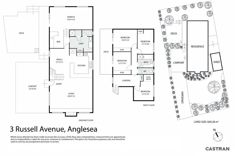 Floorplan of Homely house listing, 3 Russell Avenue, Anglesea VIC 3230
