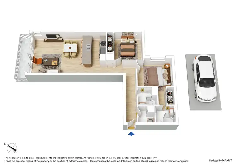Floorplan of Homely apartment listing, 3903/45 Clarke Street, Southbank VIC 3006