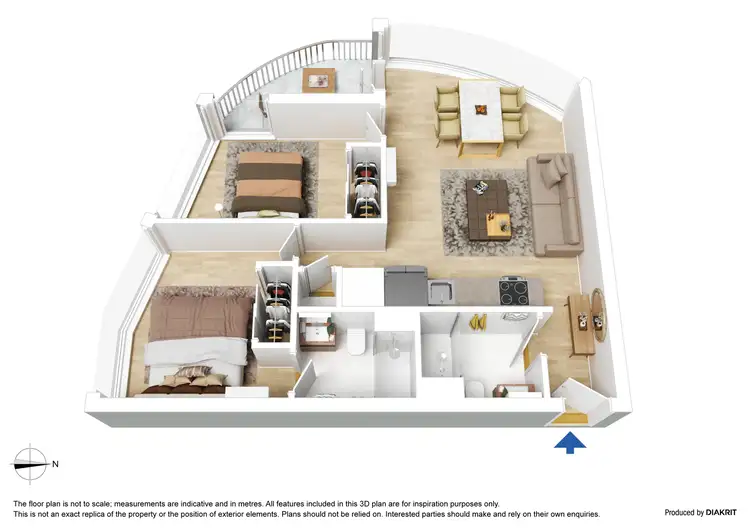 Floorplan of Homely apartment listing, 1104/23 Mackenzie Street, Melbourne VIC 3000