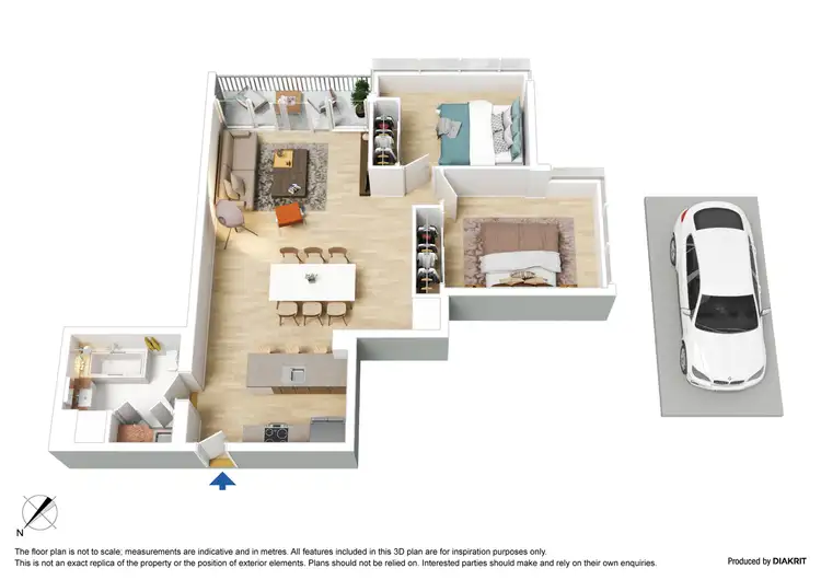 Floorplan of Homely apartment listing, 164/183 City Road, Southbank VIC 3006