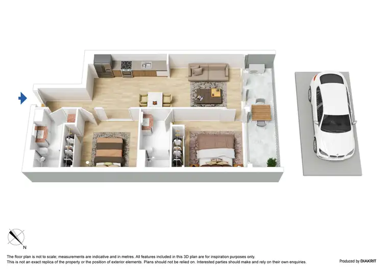 Floorplan of Homely apartment listing, 2001/118 Kavanagh Street, Southbank VIC 3006