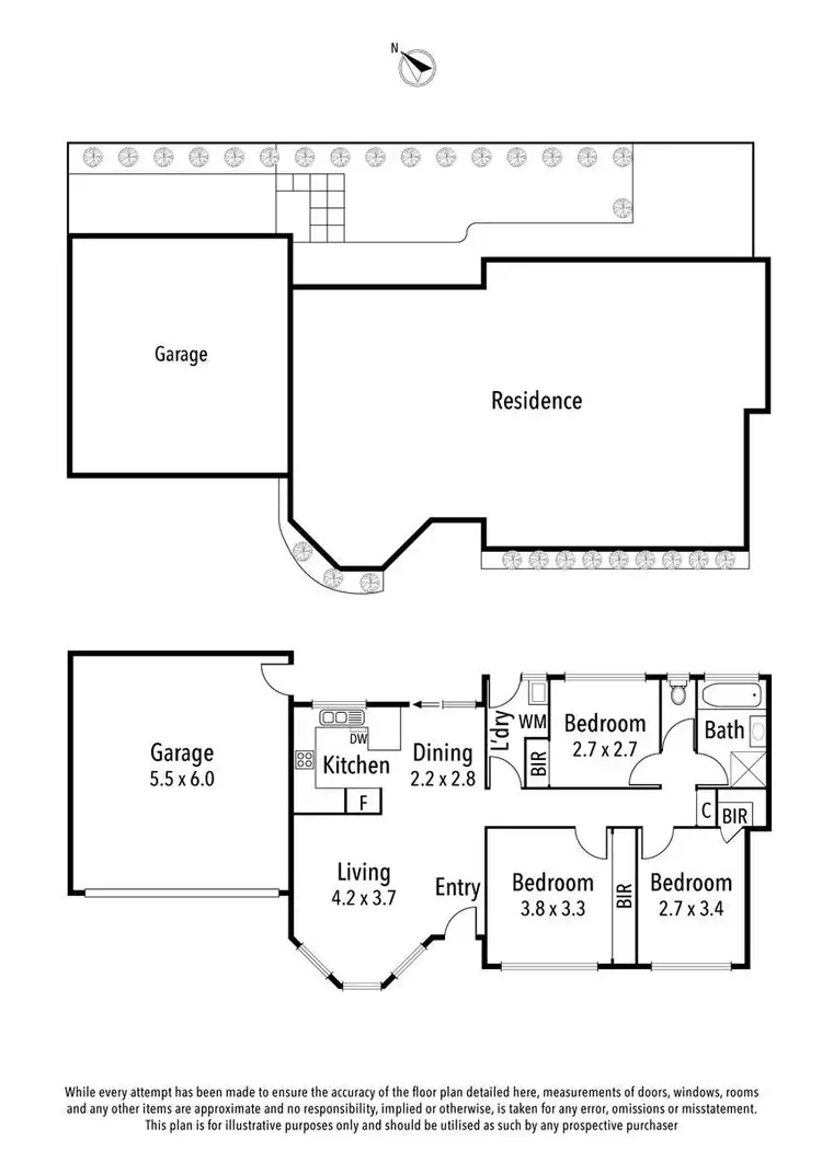 Floorplan of Homely unit listing, 2/32 Waiora Road, Rosanna VIC 3084
