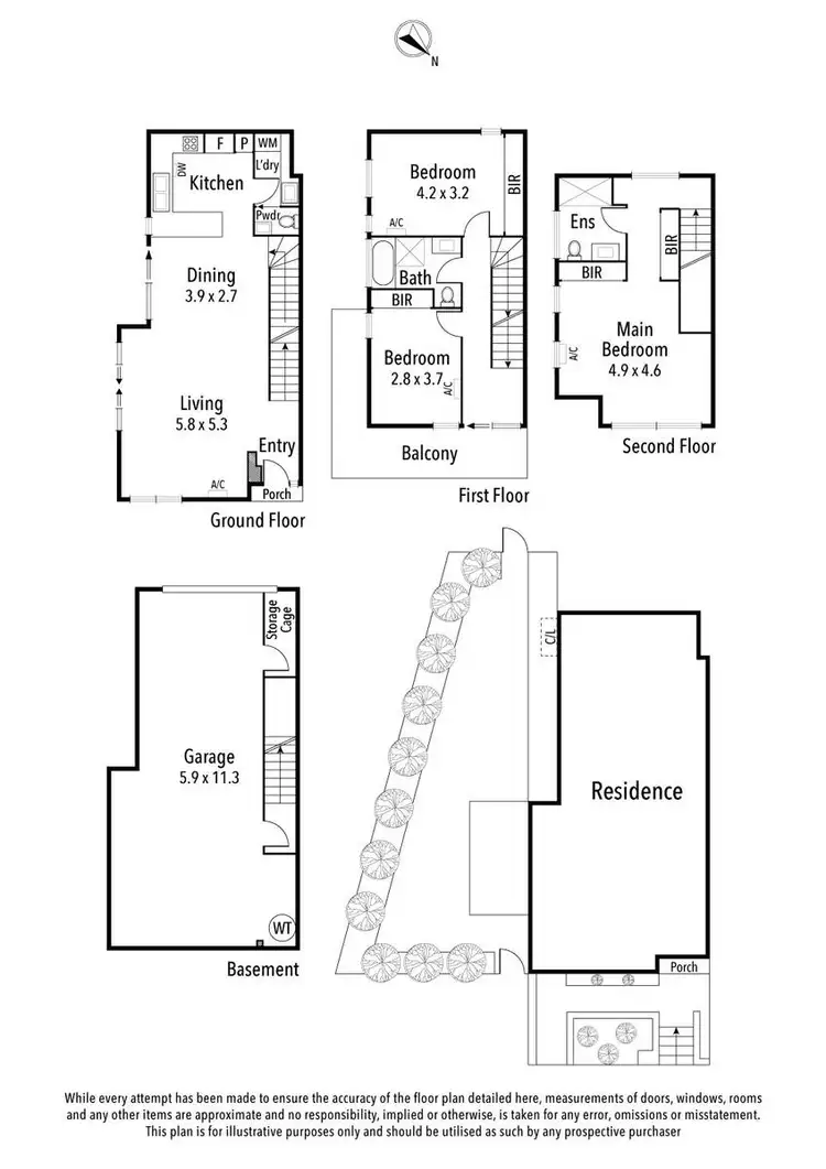 Floorplan of Homely townhouse listing, 360 Gooch Street, Thornbury VIC 3071