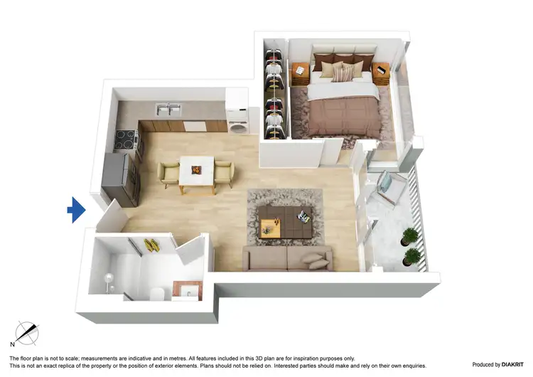 Floorplan of Homely apartment listing, 4003/1 Balston Street, Southbank VIC 3006