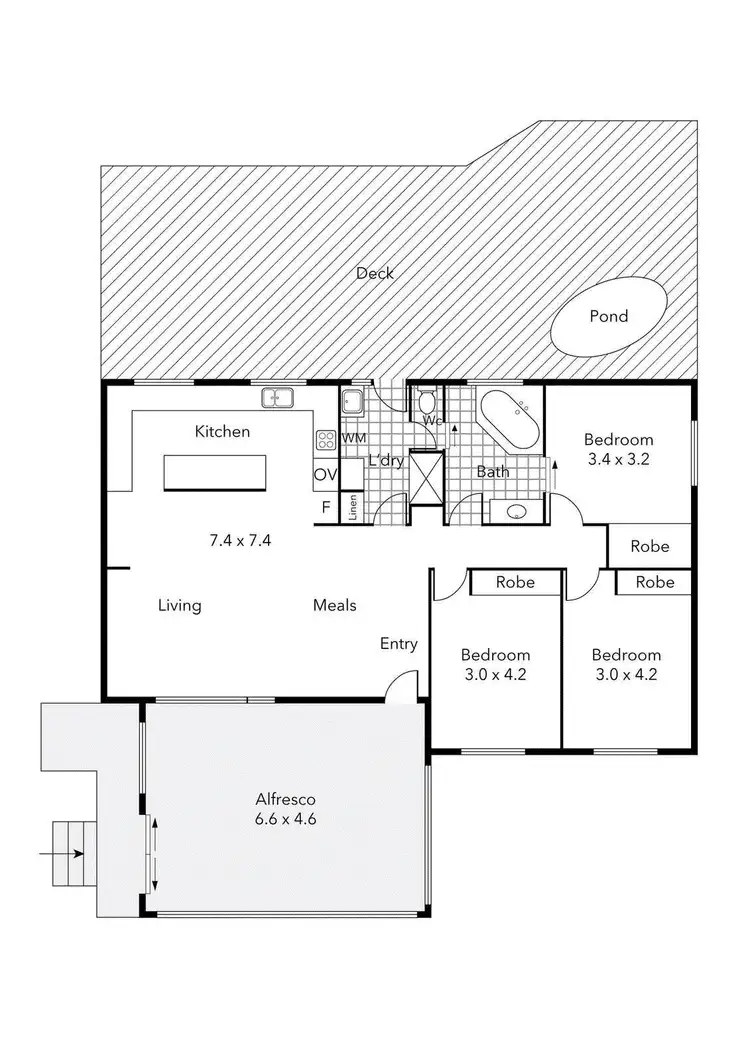 Floorplan of Homely house listing, 4305 Creswick Newstead Road, Broomfield VIC 3364