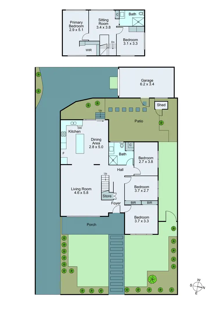 Floorplan of Homely townhouse listing, 1/1 Olive Avenue, Mount Waverley VIC 3149