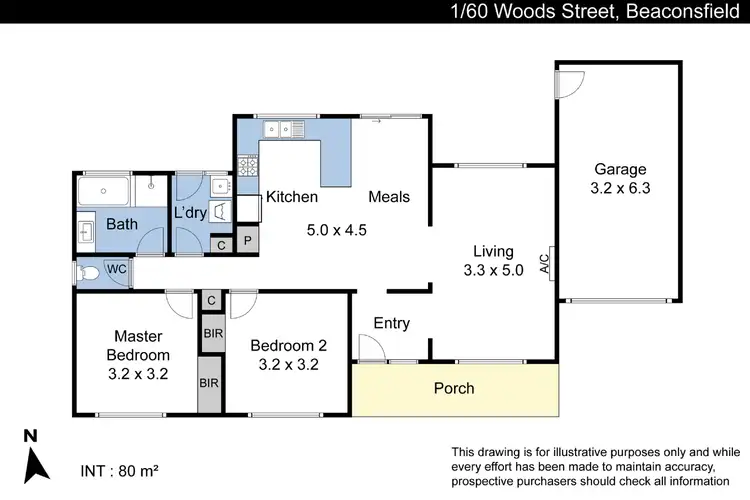 Floorplan of Homely unit listing, 1/60-64 Woods Street, Beaconsfield VIC 3807