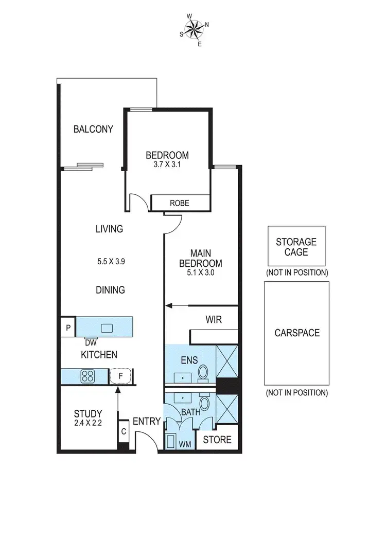 Floorplan of Homely apartment listing, 311/75 Graham Road, Highett VIC 3190