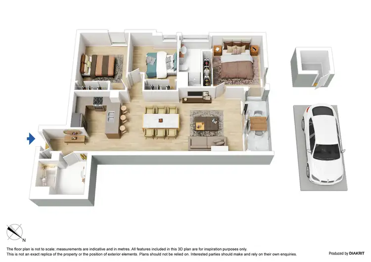 Floorplan of Homely apartment listing, 1611/163 City Road, Southbank VIC 3006
