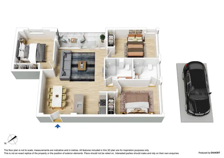 Floorplan of Homely apartment listing, 167/88 Southbank Boulevard, Southbank VIC 3006