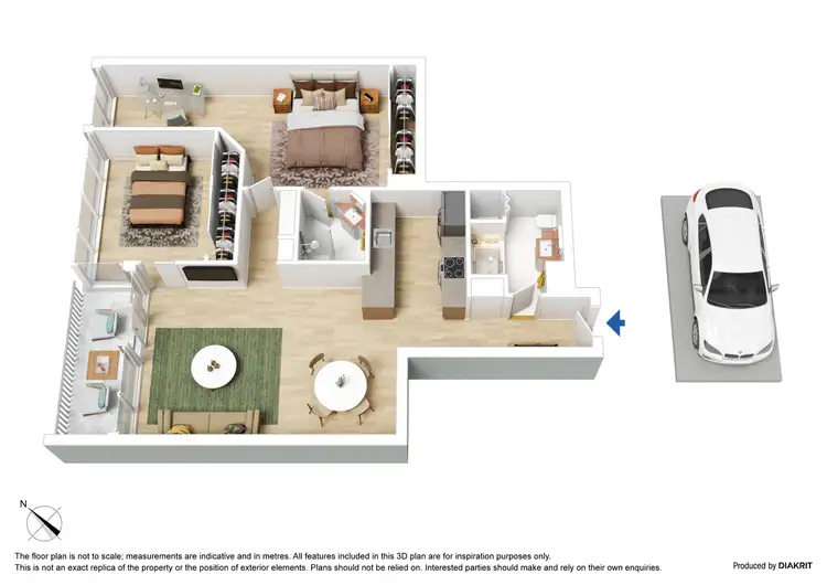 Floorplan of Homely apartment listing, 810/63 Whiteman Street, Southbank VIC 3006