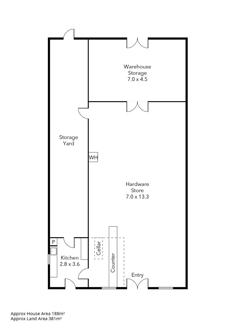 Floorplan of Homely warehouse listing, 25 Brooke Street, Moonambel VIC 3478