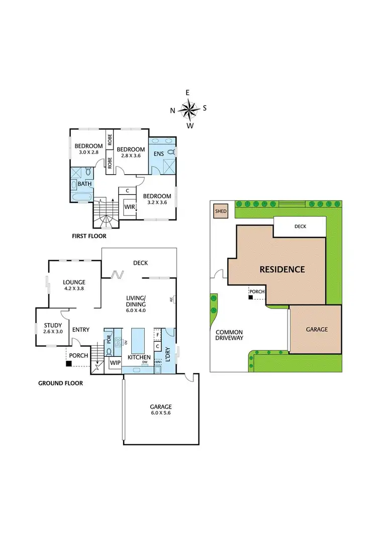 Floorplan of Homely townhouse listing, 2/32 Shelley Street, Heidelberg Heights VIC 3081