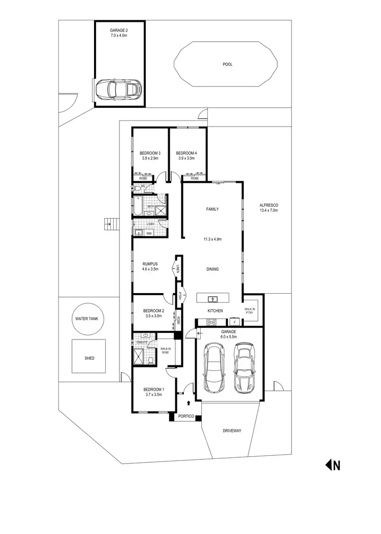Floorplan of Homely house listing, 1 Stud Court, Wallan VIC 3756