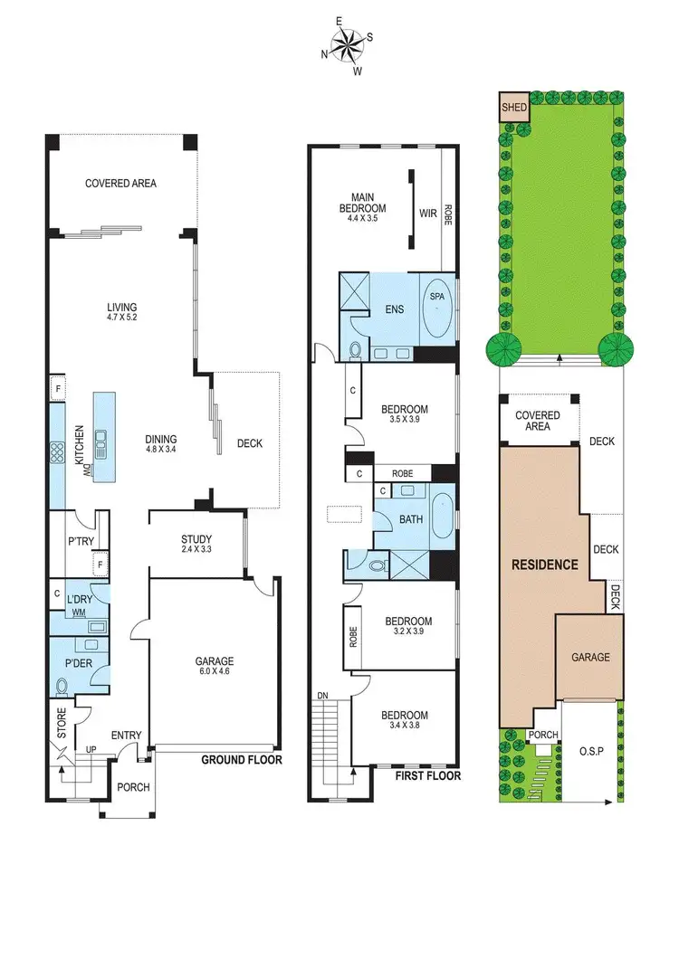 Floorplan of Homely townhouse listing, 74 Whitmuir Road, Mckinnon VIC 3204