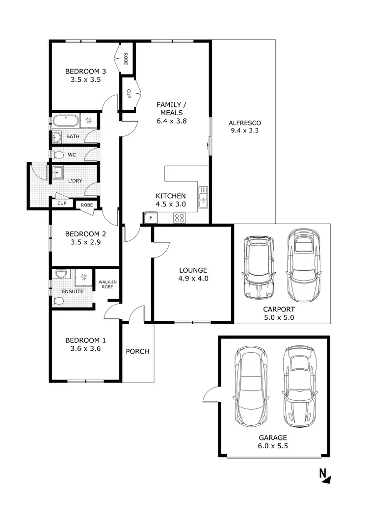 Floorplan of Homely house listing, 6 Freestone Court, Kilmore VIC 3764