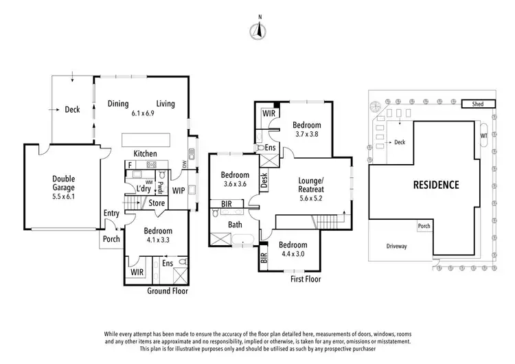 Floorplan of Homely townhouse listing, 3/84 St Elmo Road, Ivanhoe VIC 3079