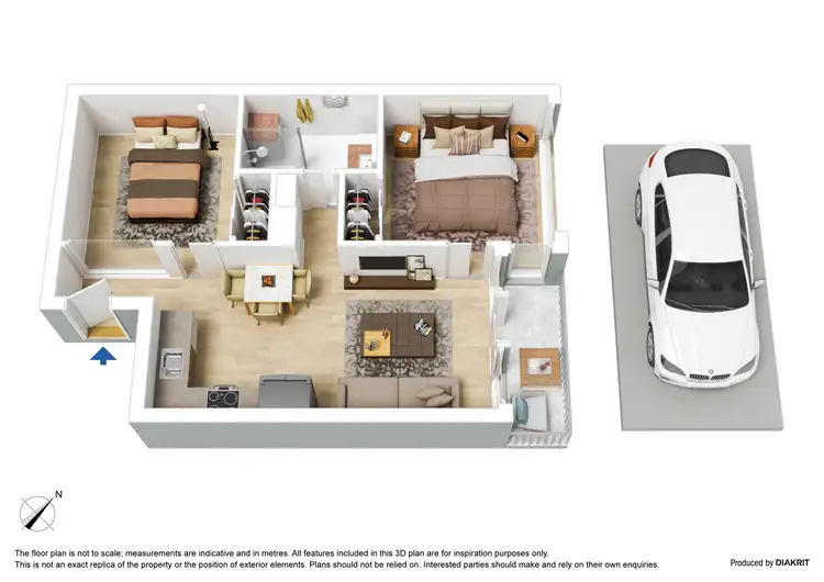 Floorplan of Homely apartment listing, 3013/618 Lonsdale Street, Melbourne VIC 3000