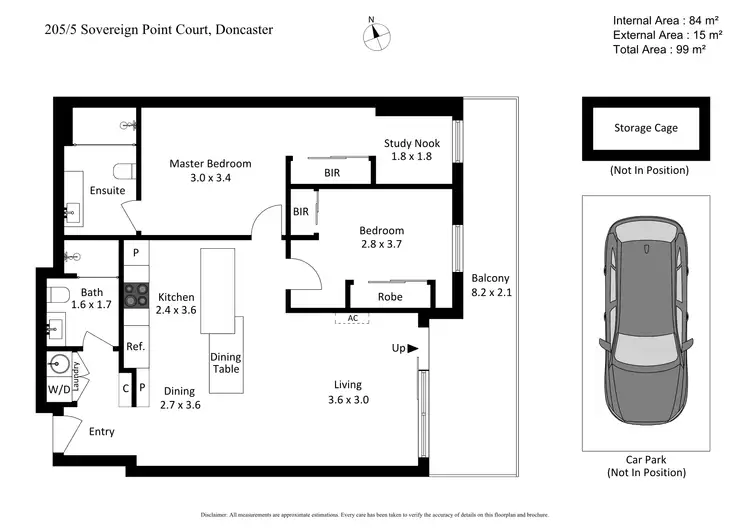 Floorplan of Homely apartment listing, 205/5 Sovereign Point Court, Doncaster VIC 3108