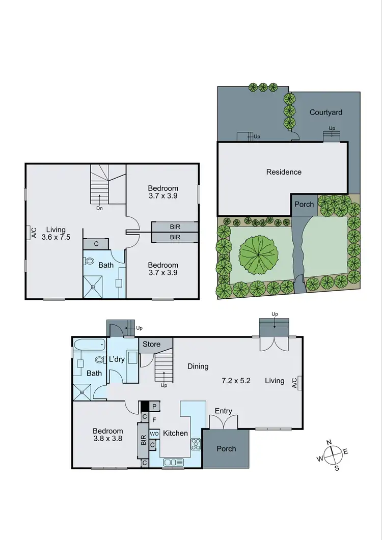 Floorplan of Homely townhouse listing, 1/1209 Dandenong Road, Malvern East VIC 3145