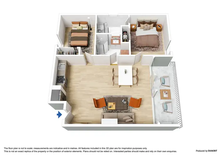 Floorplan of Homely apartment listing, 1705/380 Little Lonsdale Street, Melbourne VIC 3000