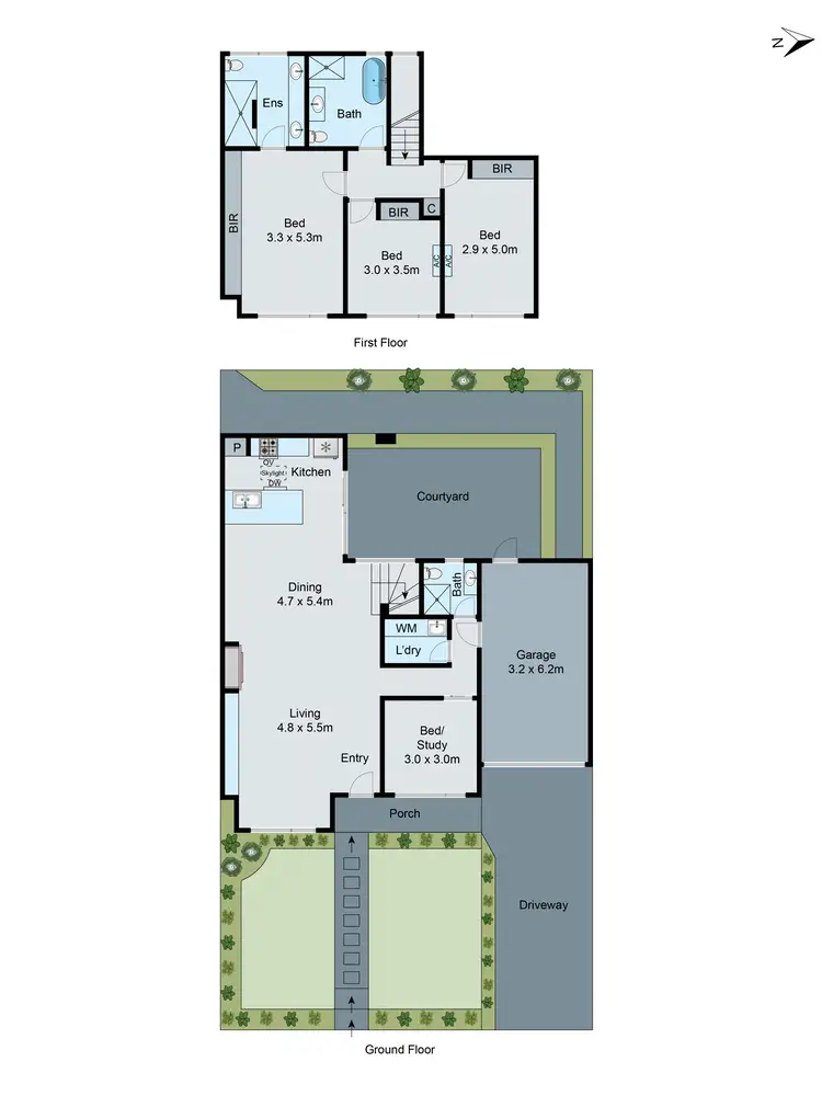 Floorplan of Homely townhouse listing, 1A/36 Waverley Road, Chadstone VIC 3148