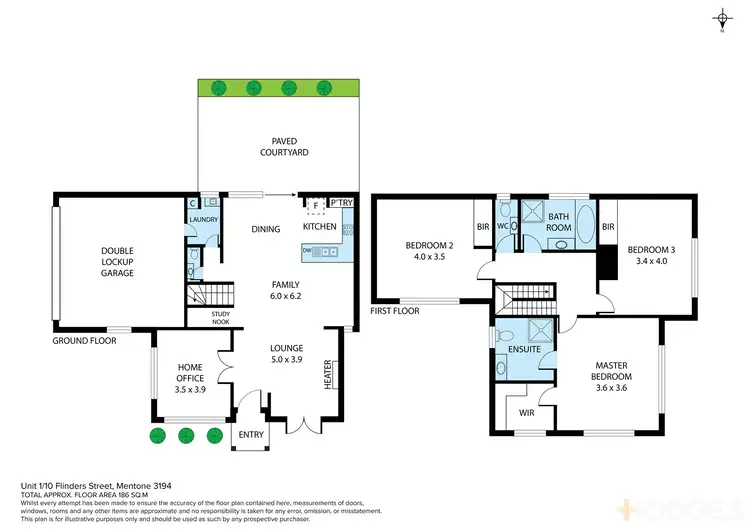 Floorplan of Homely townhouse listing, 1/10 Flinders Street, Mentone VIC 3194