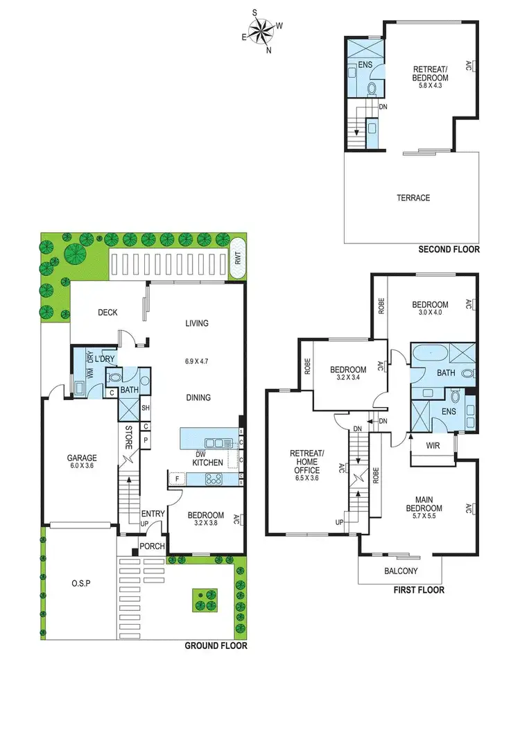 Floorplan of Homely townhouse listing, 2b Waratah Avenue, Glen Huntly VIC 3163