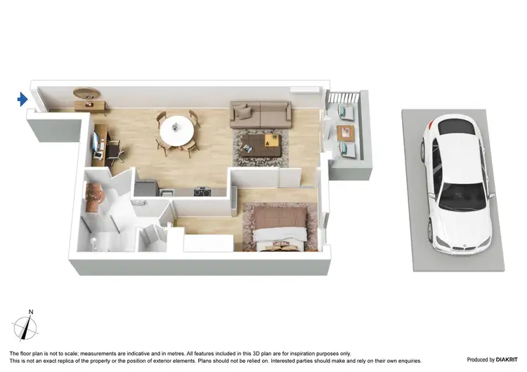 Floorplan of Homely apartment listing, 1704/8 Dorcas Street, Southbank VIC 3006