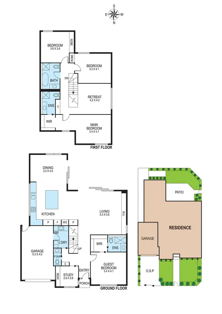 Floorplan of Homely townhouse listing, 1/2 Walnut Street, Ormond VIC 3204