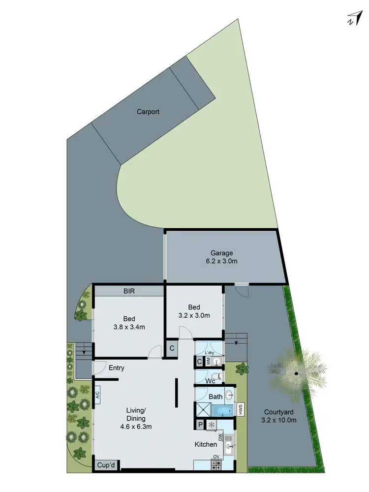 Floorplan of Homely unit listing, 3/121 Rowans Road, Moorabbin VIC 3189