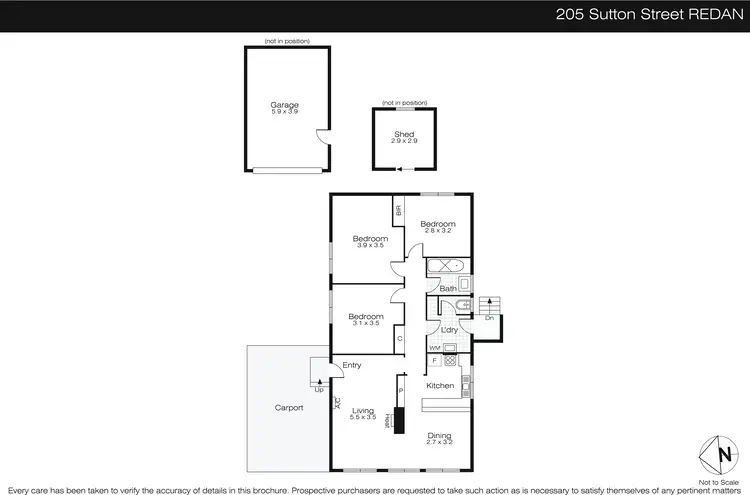 Floorplan of Homely house listing, 205 Sutton Street, Redan VIC 3350